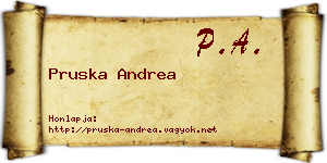 Pruska Andrea névjegykártya